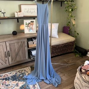 Lulu’s Dusty Blue Maxi Dress